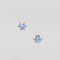 <span>0.66</span> <span class="tooltip-light">Ct.Tw.<span class="tooltiptext">Total Carat Weight</span></span> Blue Sapphire Earrings, 18K Yellow Gold 1