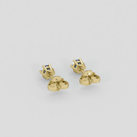 <span>0.66</span> <span class="tooltip-light">Ct.Tw.<span class="tooltiptext">Total Carat Weight</span></span> Blue Sapphire Earrings, 18K Yellow Gold 4