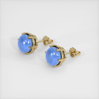 <span>6.00</span> <span class="tooltip-light">Ct.Tw.<span class="tooltiptext">Total Carat Weight</span></span> Blue Sapphire Earrings, 18K Yellow Gold 2