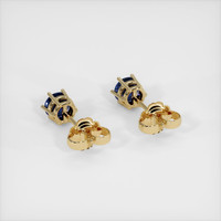 <span>0.90</span>&nbsp;<span class="tooltip-light">Ct.Tw.<span class="tooltiptext">Total Carat Weight</span></span> Sapphire Earrings, 18K Yellow Gold 4
