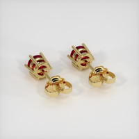 0.82 Ct.Tw. Ruby Earrings, 18K Yellow Gold 4