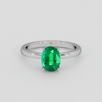 1.24 Ct. Emerald Ring, Platinum 950 1