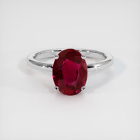 2.50 Ct. Ruby Ring, Platinum 950 1