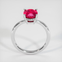 2.10 Ct. Ruby Ring, Platinum 950 3