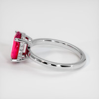 2.10 Ct. Ruby Ring, Platinum 950 4