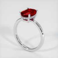 2.08 Ct. Ruby Ring, Platinum 950 2