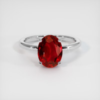 2.04 Ct. Ruby Ring, Platinum 950 1