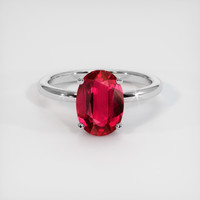 2.04 Ct. Ruby Ring, Platinum 950 1