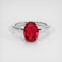 2.13 Ct. Ruby Ring, Platinum 950 1