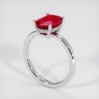 2.13 Ct. Ruby Ring, Platinum 950 2