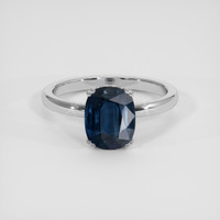 3.16 Ct. Blue Sapphire Ring, Platinum 950 1