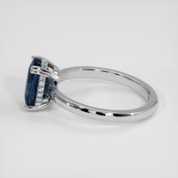 3.16 Ct. Blue Sapphire Ring, Platinum 950 4