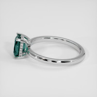 1.36 Ct. Bluish Green Sapphire Ring, Platinum 950 4