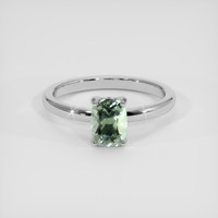 1.42 Ct. Green Sapphire Ring, Platinum 950 1