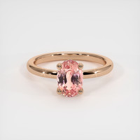 1.80 Ct. Padparadscha Sapphire Ring, 14K Rose Gold 1