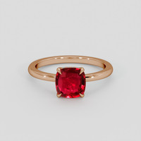 1.21 Ct. Ruby Ring, 14K Rose Gold 1