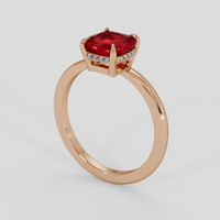 1.21 Ct. Ruby Ring, 14K Rose Gold 2