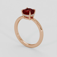 1.27 Ct. Ruby Ring, 14K Rose Gold 2