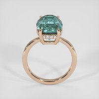 7.47 Ct. Bluish Green Sapphire Ring, 14K Rose Gold 3