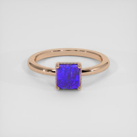 1.00 Ct. Blue Opal Ring, 18K Rose Gold 1