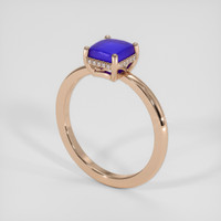 1.00 Ct. Blue Opal Ring, 18K Rose Gold 2