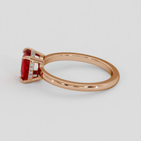 1.21 Ct. Ruby Ring, 18K Rose Gold 4