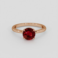 1.27 Ct. Ruby Ring, 18K Rose Gold 1
