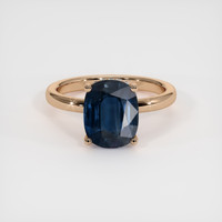 3.16 Ct. Blue Sapphire Ring, 18K Rose Gold 1