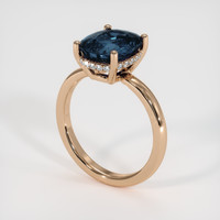 3.16 Ct. Blue Sapphire Ring, 18K Rose Gold 2