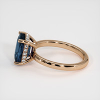 3.16 Ct. Blue Sapphire Ring, 18K Rose Gold 4