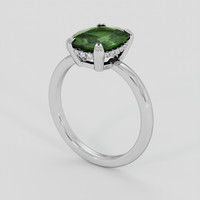 5.09 Ct. Green Sapphire Ring, Silver 2