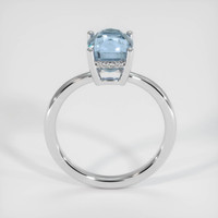 3.48 Ct. Greyish Blue Sapphire Ring, 10K White Gold 3
