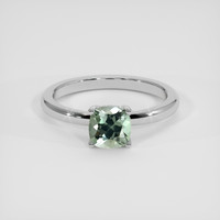 1.17 Ct. Green Sapphire Ring, 14K White Gold 1
