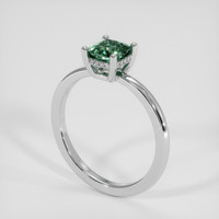 0.95 Ct. Green Sapphire Ring, 14K White Gold 2