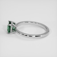 0.95 Ct. Green Sapphire Ring, 14K White Gold 4