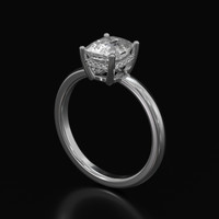 2.02 Ct. White Sapphire Ring, 14K White Gold 2