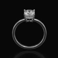 2.02 Ct. White Sapphire Ring, 14K White Gold 3