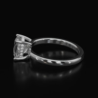 2.02 Ct. White Sapphire Ring, 14K White Gold 4