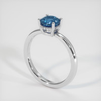 1.20 Ct. Sapphire Ring, 18K White Gold 2