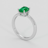 1.24 Ct. Emerald Ring, 18K White Gold 2