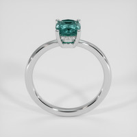 1.36 Ct. Bluish Green Sapphire Ring, 18K White Gold 3