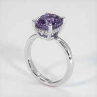 3.10 Ct. Sapphire Ring, 18K White Gold 2