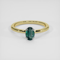 0.73 Ct. Bluish Green to Pinkish Purple Alexandrite Ring, 14K White & Yellow 1