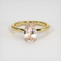1.75 Ct. Padparadscha Sapphire Ring, 14K White & Yellow 1