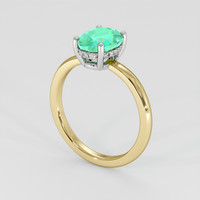 1.60 Ct. Emerald Ring, 18K White & Yellow 2