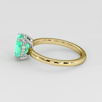 1.60 Ct. Emerald Ring, 18K White & Yellow 4
