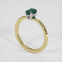 0.73 Ct. Bluish Green to Pinkish Purple Alexandrite Ring, 18K White & Yellow 2