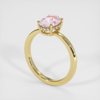 3.21 Ct. Pink Sapphire Ring, 14K Yellow Gold 2