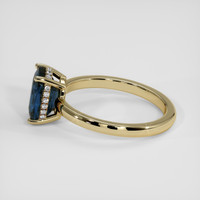 3.16 Ct. Blue Sapphire Ring, 14K Yellow Gold 4