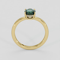 1.55 Ct. Bluish Green Sapphire Ring, 14K Yellow Gold 3